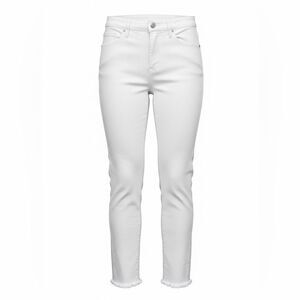 J Jill Women's White Jeans frayed bottoms size 10